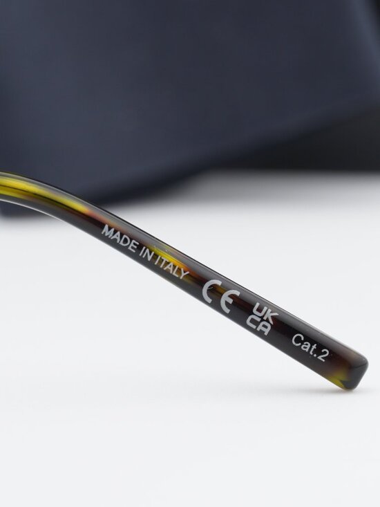 Saint Laurent SL555 003 Round Sunglasses - Gold / Brown main image 7